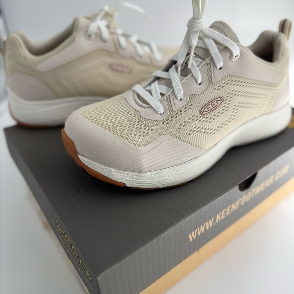 White and cream Keen Utility Women Sparta 2 Low Height Alloy Toe Industrial